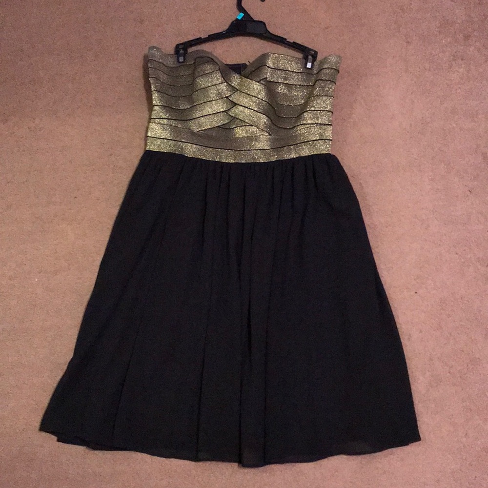 Gold and black dress